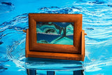 Exotic Sands - Moving Sand Art Picture - Small Alder Wood Ocean Blue - Home Decor