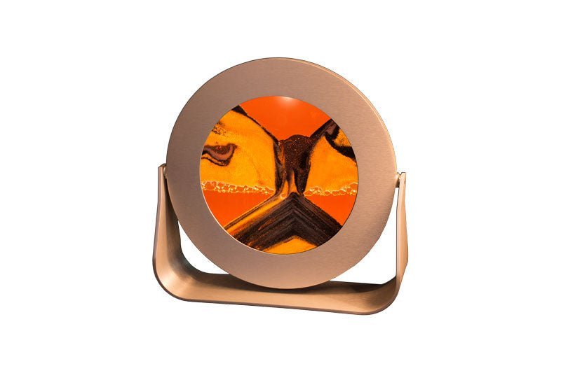 Exotic Sands Moving Sand Pictures 7" ROUND SILVER METAL FRAMES Home Gifts Sand Art