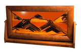 Exotic Sands - Moving Sand Art Picture - XL Alder Wood - Desert Sand Orange