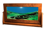 Exotic Sands - Moving Sand Art Picture - XLarge Alder Wood Turquoise
