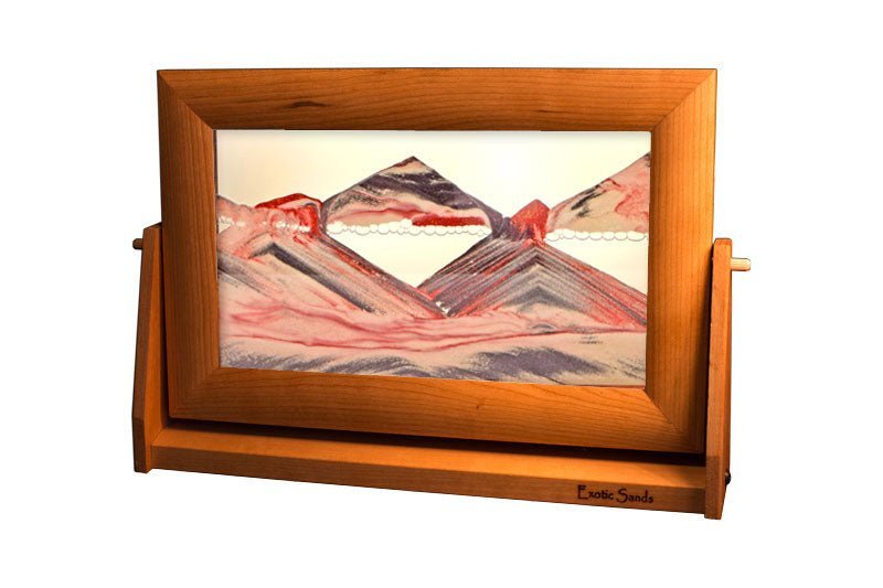 Exotic Sands - Kinetic Sands - Large Cherry Wood - Volcanic Clear Liquid - Birthday Gift