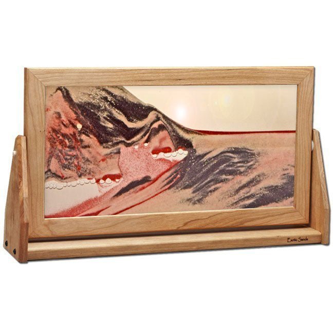 Sandscape Art XXLARGE CHERRY FRAMES 12''X21''od Liquid Sand Art Pictures Home Decor Exotic Sands Inc